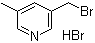 3-(溴甲基)-5-甲基吡啶氢溴酸盐分子结构 (CAS 1235342-53-6)