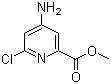 4-氨基-6-氯吡啶-2-羧酸甲酯分子结构 (CAS 1235475-17-8)