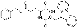 Fmoc-L-谷氨酸-gamma-苄酯分子结构 (CAS 123639-61-2)