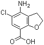 4-氨基-5-氯-2,3-二氢苯并呋喃-7-羧酸分子结构 (CAS 123654-26-2)