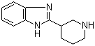 结构式 CAS# 123771-23-3, 2-(3-哌啶基)-1H-苯并咪唑