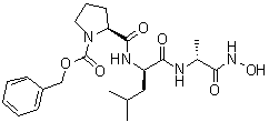 1-[(Phenylmethoxy)carbonyl]-L-prolyl-D-leucyl-N-hydroxy-D-alaninamide molecular structure (CAS 123984-15-6)