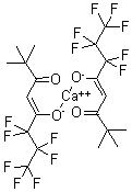双(1,1,1,2,2,3,3-七氟-7,7-二甲基辛烷-4,6-二酮)钙盐分子结构 (CAS 124053-49-2)