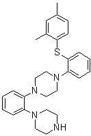 1-[2-[(2,4-二甲基苯基)硫代]苯基]-4-[2-(1-哌嗪基)苯基]哌嗪分子结构 (CAS 1240670-85-2)