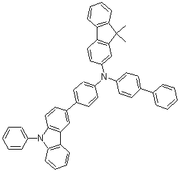 N-[1,1'-Diphenyl]-4-yl-9,9-dimethyl-N-[4-(9-phenyl-9H-carbazol-3-yl)phenyl]-9H-fluoren-2-amine molecular structure (CAS 1242056-42-3)