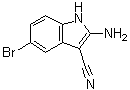 2-氨基-5-溴-1H-吲哚-3-甲腈分子结构 (CAS 1242140-64-2)