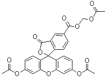 3',6'-Bis(acetyloxy)-3-oxospiro[isobenzofuran-1(3H),9'-[9H]xanthene]-5-carboxylic acid (acetyloxy)methyl ester molecular structure (CAS 124412-00-6)