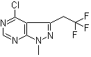 4-氯-1-甲基-3-(2,2,2-三氟乙基)-1H-吡唑并[3,4-d]嘧啶分子结构 (CAS 1245643-17-7)