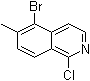 5-Bromo-1-chloro-6-methylisoquinoline molecular structure (CAS 1245647-25-9)