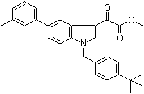 Methyl 2-[1-(4-tert-butylbenzyl)-5-(3-methylphenyl)-1H-indol-3-yl]-2-oxoacetate molecular structure (CAS 1245647-71-5)
