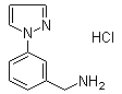 3-(1H-Pyrazol-1-yl)-benzenemethanamine hydrochloride molecular structure (CAS 1245649-13-1)
