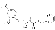 N-[1-[(4-乙酰基-2-甲氧基苯氧基)甲基]环丙基]氨基甲酸苄酯分子结构 (CAS 1245794-02-8)