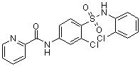 N-[3-Chloro-4-[[(2-chlorophenyl)amino]sulfonyl]phenyl]-2-pyridinecarboxamide molecular structure (CAS 1246086-78-1)