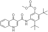 Carbonic acid 5-[[(1,4-dihydro-4-oxo-3-quinolinyl)carbonyl]amino]-2,4-bis(1,1-dimethylethyl)phenyl methyl ester molecular structure (CAS 1246213-45-5)