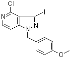 4-氯-3-碘-1-[(4-甲氧基苯基)甲基]-1H-吡唑并[4,3-c]吡啶分子结构 (CAS 1246349-97-2)