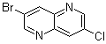 3-溴-7-氯-1,5-萘啶分子结构 (CAS 1246550-12-8)