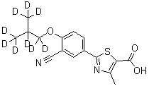 非布索坦-d<sub>9</sub>分子结构 (CAS 1246819-50-0)