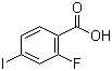 2-氟-4-碘苯甲酸分子结构 (CAS 124700-40-9)