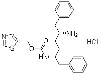 N-[(1R,4R)-4-Amino-5-phenyl-1-(phenylmethyl)pentyl]carbamic acid 5-thiazolylmethyl ester hydrochloride molecular structure (CAS 1247119-33-0)