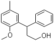3-(2-甲氧基-5-甲基苯基)-3-苯基丙醇分子结构 (CAS 124936-75-0)