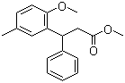 3-(2-甲氧基-5-甲基苯基)-3-苯基丙酸甲酯分子结构 (CAS 124937-62-8)