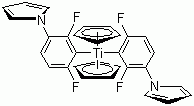 structure of CAS# 125051-32-3, Bis(cyclopenta-1,3-diene)bis(1-(2,4-difluorophenyl)-3H-pyrrol-3-yl)titanium