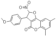 2,3-Dihydro-3-(4-methoxyphenyl)-6,8-dimethyl-2-nitro-4H-furo[3,2-c][1]benzopyran-4-one molecular structure (CAS 1251858-53-3)