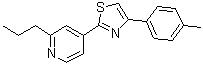 4-[4-(4-甲基苯基)-2-噻唑基]-2-丙基吡啶分子结构 (CAS 125256-00-0)