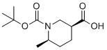 (3R,6S)-Rel-6-methyl-1,3-piperidinedicarboxylic acid 1-(1,1-dimethylethyl) ester molecular structure (CAS 1253200-82-6)