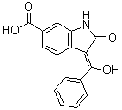 (3Z)-2,3-Dihydro-3-(hydroxyphenylmethylene)-2-oxo-1H-indole-6-carboxylic acid molecular structure (CAS 1253768-91-0)