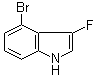 4-Bromo-3-fluoro-1H-indole molecular structure (CAS 1253926-20-3)