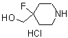 4-Fluoro-4-piperidinemethanol hydrochloride molecular structure (CAS 1254115-16-6)