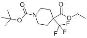 1-tert-Butyl 4-ethyl 4-(trifluoromethyl)piperidine-1,4-dicarboxylate molecular structure (CAS 1255099-09-2)