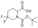 1-(叔-丁氧羰基)-5,5-二氟哌啶-2-羧酸分子结构 (CAS 1255663-95-6)