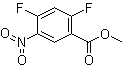 2,4-二氟-5-硝基苯甲酸甲酯分子结构 (CAS 125568-71-0)