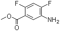 5-氨基-2,4-二氟苯甲酸甲酯分子结构 (CAS 125568-73-2)