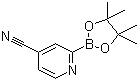 4-氰基吡啶-2-硼酸频哪醇酯分子结构 (CAS 1256359-18-8)