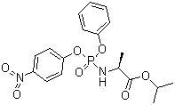 N-[(S)-(4-Nitrophenoxy)phenoxyphosphinyl]-L-alanine 1-methylethyl ester molecular structure (CAS 1256490-31-9)