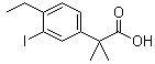 4-乙基-3-碘-alpha,alpha-二甲基苯乙酸分子结构 (CAS 1256584-73-2)