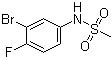 N-(3-溴-4-氟苯基)甲烷磺酰胺分子结构 (CAS 1256633-26-7)