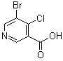 5-溴-4-氯-3-吡啶羧酸分子结构 (CAS 1256790-85-8)