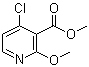 4-Chloro-2-methoxy-3-pyridinecarboxylic acid methyl ester molecular structure (CAS 1256826-55-7)