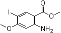 2-Amino-5-iodo-4-methoxybenzoic acid methyl ester molecular structure (CAS 1256958-34-5)