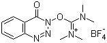 N,N,N',N'-四甲基-O-(3,4-二氢-4-氧代-1,2,3-苯并三嗪-3-基)脲四氟硼酸盐分子结构 (CAS 125700-69-8)