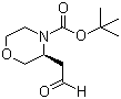 (3S)-3-(2-氧代乙基)-4-吗啉羧酸叔丁酯分子结构 (CAS 1257855-05-2)