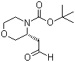 (3R)-3-(2-Oxoethyl)-4-morpholinecarboxylic acid tert-butly ester molecular structure (CAS 1257856-87-3)
