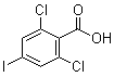 结构式 CAS# 1258298-01-9, 2,6-二氯-4-碘苯甲酸
