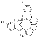 (11aS)-10,11,12,13-Tetrahydro-5-hydroxy-3,7-bis(4-chlorophenyl)-diindeno[7,1-de:1',7'-fg][1,3,2]dioxaphosphocin-5-oxide molecular structure (CAS 1258327-05-7)