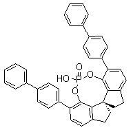 (11aS)-10,11,12,13-四氢-5-羟基-3,7-双(联苯-4-基)-二茚并[7,1-de:1',7'-fg][1,3,2]二氧磷杂八环-5-氧化物分子结构 (CAS 1258327-06-8)