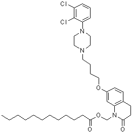 Aripiprazole lauroxil molecular structure (CAS 1259305-29-7)